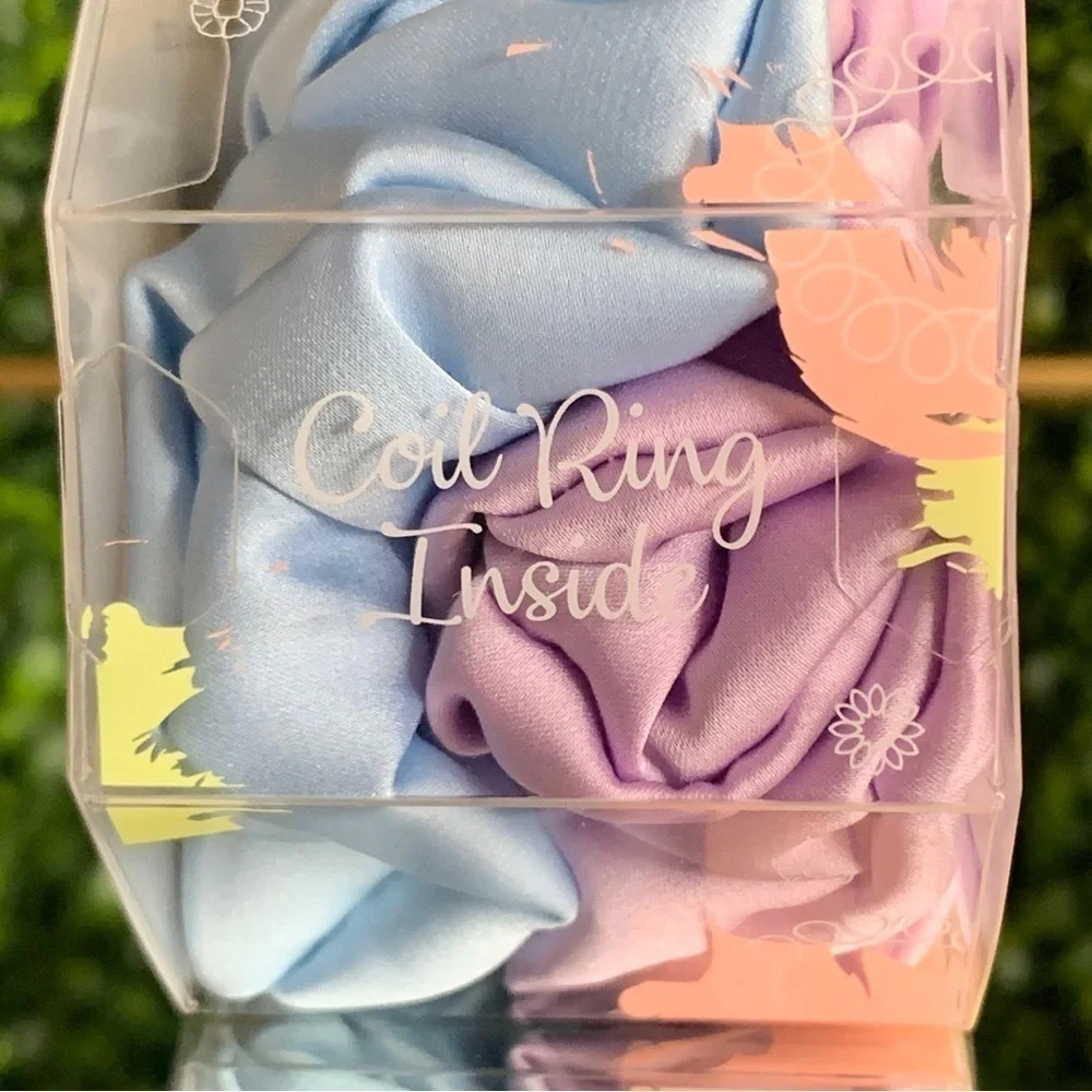 Goomee Couture LUXEMBOURG GARDEN Satin Hair Scrunchies Set of (2) | NEW